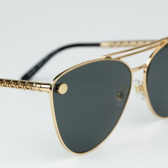 NEW Versace VE2267 100287 Gold Dark Gradient Pilot Unisex Sunglasses - Picture 8 of 12